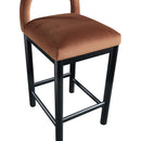  Color_Cognac -- Conrad Cognac Velvet Upholstered Counter Stool IMAGE 7
