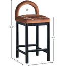  Color_Cognac -- Conrad Cognac Velvet Upholstered Counter Stool IMAGE 8