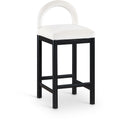  Color_Cream -- Conrad Cream Velvet Upholstered Counter Stool IMAGE 1