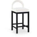 Meridian Conrad Cream Velvet Counter Stool IMAGE 1