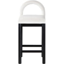  Color_Cream -- Conrad Cream Velvet Upholstered Counter Stool IMAGE 3