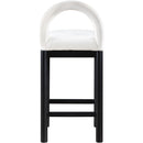  Color_Cream -- Conrad Cream Velvet Upholstered Counter Stool IMAGE 5