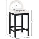  Color_Cream -- Conrad Cream Velvet Upholstered Counter Stool IMAGE 8