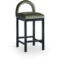  Color_Green -- Conrad Green Velvet Upholstered Counter Stool IMAGE 1