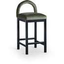  Color_Green -- Conrad Green Velvet Upholstered Counter Stool IMAGE 1