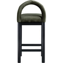  Color_Green -- Conrad Green Velvet Upholstered Counter Stool IMAGE 5