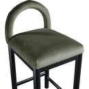  Color_Green -- Conrad Green Velvet Upholstered Counter Stool IMAGE 6