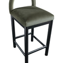  Color_Green -- Conrad Green Velvet Upholstered Counter Stool IMAGE 7