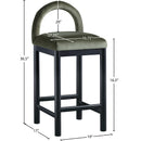  Color_Green -- Conrad Green Velvet Upholstered Counter Stool IMAGE 8