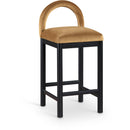  Color_Saddle -- Conrad Saddle Velvet Upholstered Counter Stool IMAGE 1