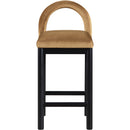  Color_Saddle -- Conrad Saddle Velvet Upholstered Counter Stool IMAGE 3