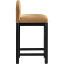  Color_Saddle -- Conrad Saddle Velvet Upholstered Counter Stool IMAGE 4