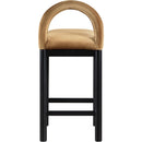  Color_Saddle -- Conrad Saddle Velvet Upholstered Counter Stool IMAGE 5
