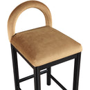  Color_Saddle -- Conrad Saddle Velvet Upholstered Counter Stool IMAGE 6