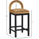  Color_Saddle -- Conrad Saddle Velvet Upholstered Counter Stool IMAGE 8
