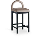  Color_Taupe -- Conrad Taupe Velvet Upholstered Counter Stool IMAGE 1