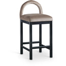  Color_Taupe -- Conrad Taupe Velvet Upholstered Counter Stool IMAGE 1