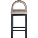  Color_Taupe -- Conrad Taupe Velvet Upholstered Counter Stool IMAGE 3