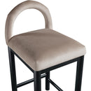  Color_Taupe -- Conrad Taupe Velvet Upholstered Counter Stool IMAGE 6