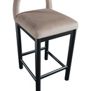  Color_Taupe -- Conrad Taupe Velvet Upholstered Counter Stool IMAGE 7