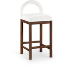 Meridian Conrad Cream Velvet Counter Stool IMAGE 1