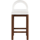  Color_Cream -- Conrad Cream Velvet Upholstered Counter Stool IMAGE 3