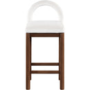 Meridian Conrad Cream Velvet Counter Stool IMAGE 3