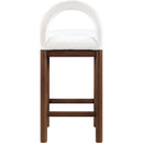  Color_Cream -- Conrad Cream Velvet Upholstered Counter Stool IMAGE 5