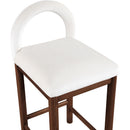  Color_Cream -- Conrad Cream Velvet Upholstered Counter Stool IMAGE 6
