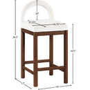  Color_Cream -- Conrad Cream Velvet Upholstered Counter Stool IMAGE 8