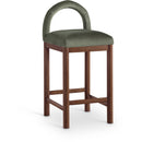 Color_Green -- Conrad Green Velvet Upholstered Counter Stool IMAGE 1