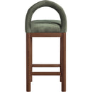  Color_Green -- Conrad Green Velvet Upholstered Counter Stool IMAGE 5