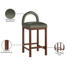  Color_Green -- Conrad Green Velvet Upholstered Counter Stool IMAGE 9