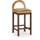 Color_Saddle -- Conrad Saddle Velvet Upholstered Counter Stool IMAGE 1