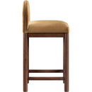  Color_Saddle -- Conrad Saddle Velvet Upholstered Counter Stool IMAGE 4