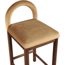  Color_Saddle -- Conrad Saddle Velvet Upholstered Counter Stool IMAGE 6