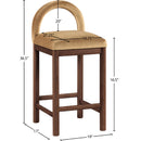  Color_Saddle -- Conrad Saddle Velvet Upholstered Counter Stool IMAGE 8