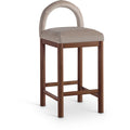  Color_Taupe -- Conrad Taupe Velvet Upholstered Counter Stool IMAGE 1