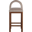 Color_Taupe -- Conrad Taupe Velvet Upholstered Counter Stool IMAGE 3