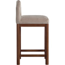  Color_Taupe -- Conrad Taupe Velvet Upholstered Counter Stool IMAGE 4
