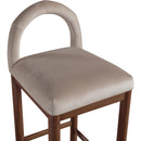  Color_Taupe -- Conrad Taupe Velvet Upholstered Counter Stool IMAGE 6