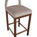  Color_Taupe -- Conrad Taupe Velvet Upholstered Counter Stool IMAGE 7