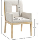  Color_Cream -- Meridian Gwendolyn Arm Chair IMAGE 9