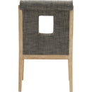 Meridian Gwendolyn Grey Linen Textured Fabric Dining Arm Chair IMAGE 5