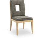  Color_Grey -- Gwendolyn Grey Linen Textured Fabric Upholstered Dining Side Chair IMAGE 1