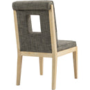  Color_Grey -- Gwendolyn Grey Linen Textured Fabric Upholstered Dining Side Chair IMAGE 6