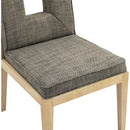  Color_Grey -- Gwendolyn Grey Linen Textured Fabric Upholstered Dining Side Chair IMAGE 7