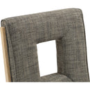  Color_Grey -- Gwendolyn Grey Linen Textured Fabric Upholstered Dining Side Chair IMAGE 8
