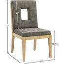  Color_Grey -- Gwendolyn Grey Linen Textured Fabric Upholstered Dining Side Chair IMAGE 9