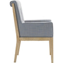  Color_Light Blue -- Gwendolyn Light Blue Linen Textured Fabric Upholstered Dining Arm Chair IMAGE 4